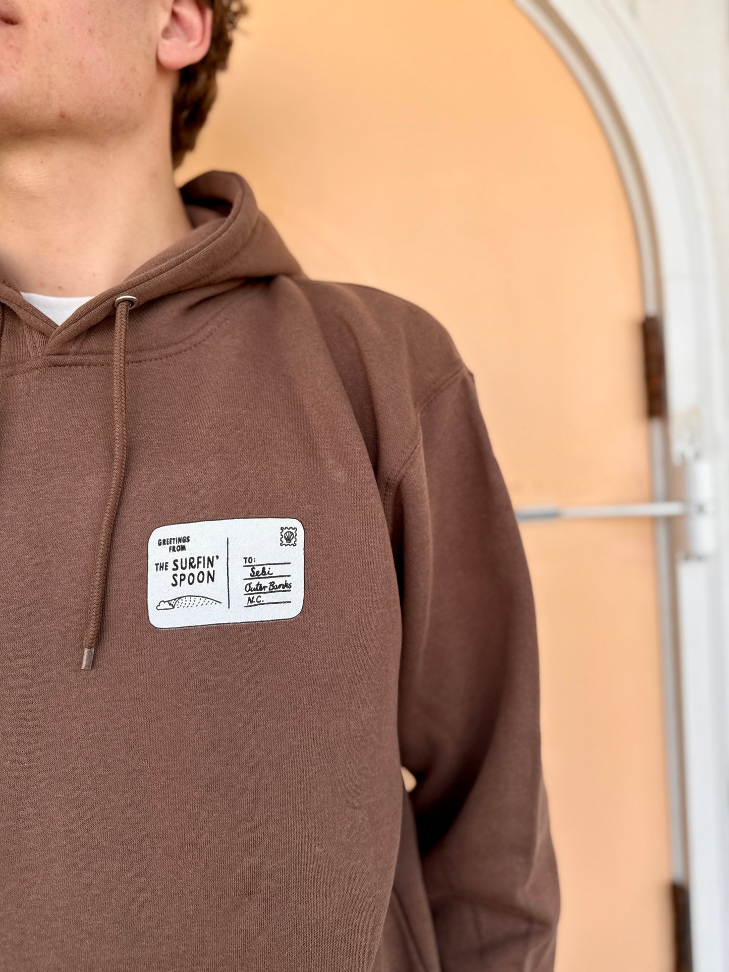 Sebi Postcard Hoodie - Brown