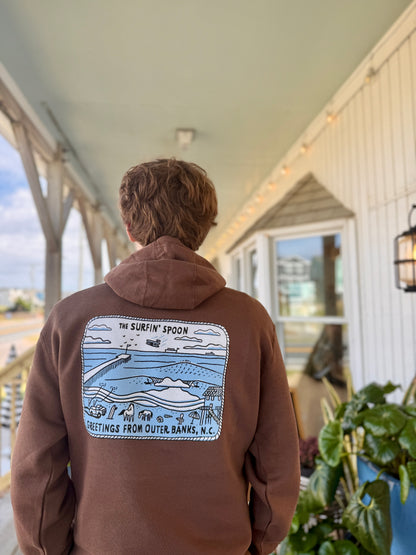 Sebi Postcard Hoodie - Brown