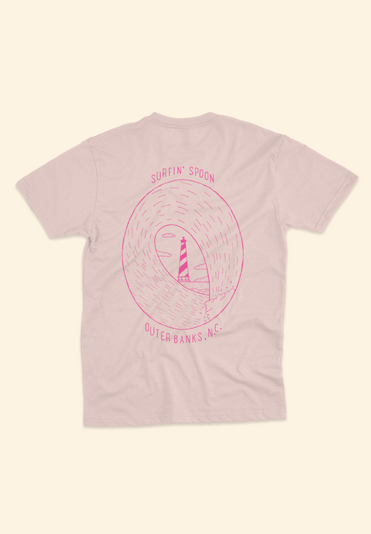 Tonal Pink Spoon Lighthouse Tee