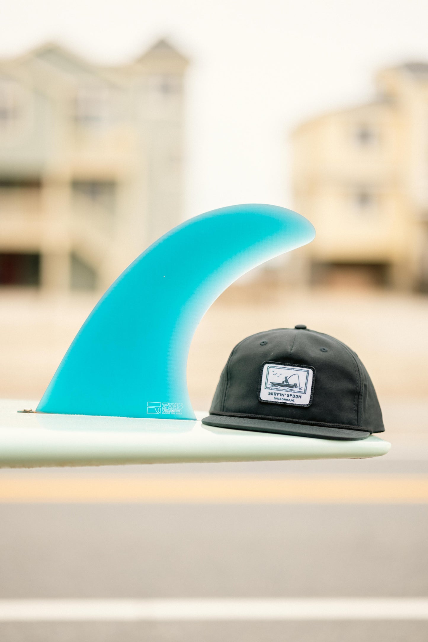 'Sebi Fishing' Black Flat Brim Hat