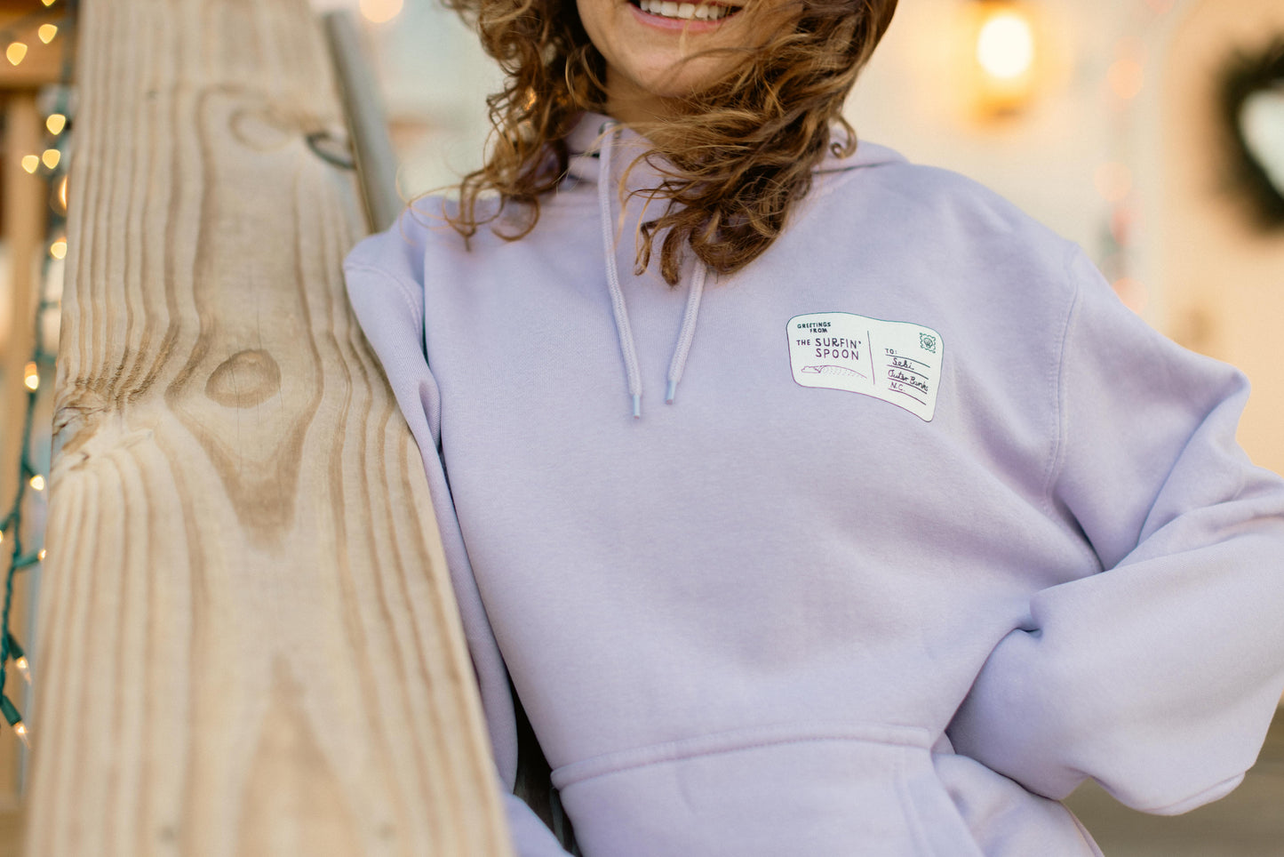 Sebi Postcard Hoodie - Lilac