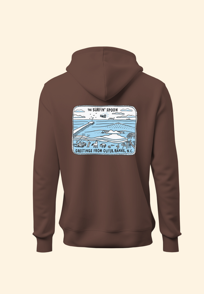 Sebi Postcard Hoodie - Brown